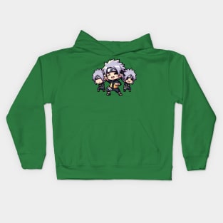 Kakashi Trio Chibi Design - Happy and Weird Anime Humor Kids Hoodie